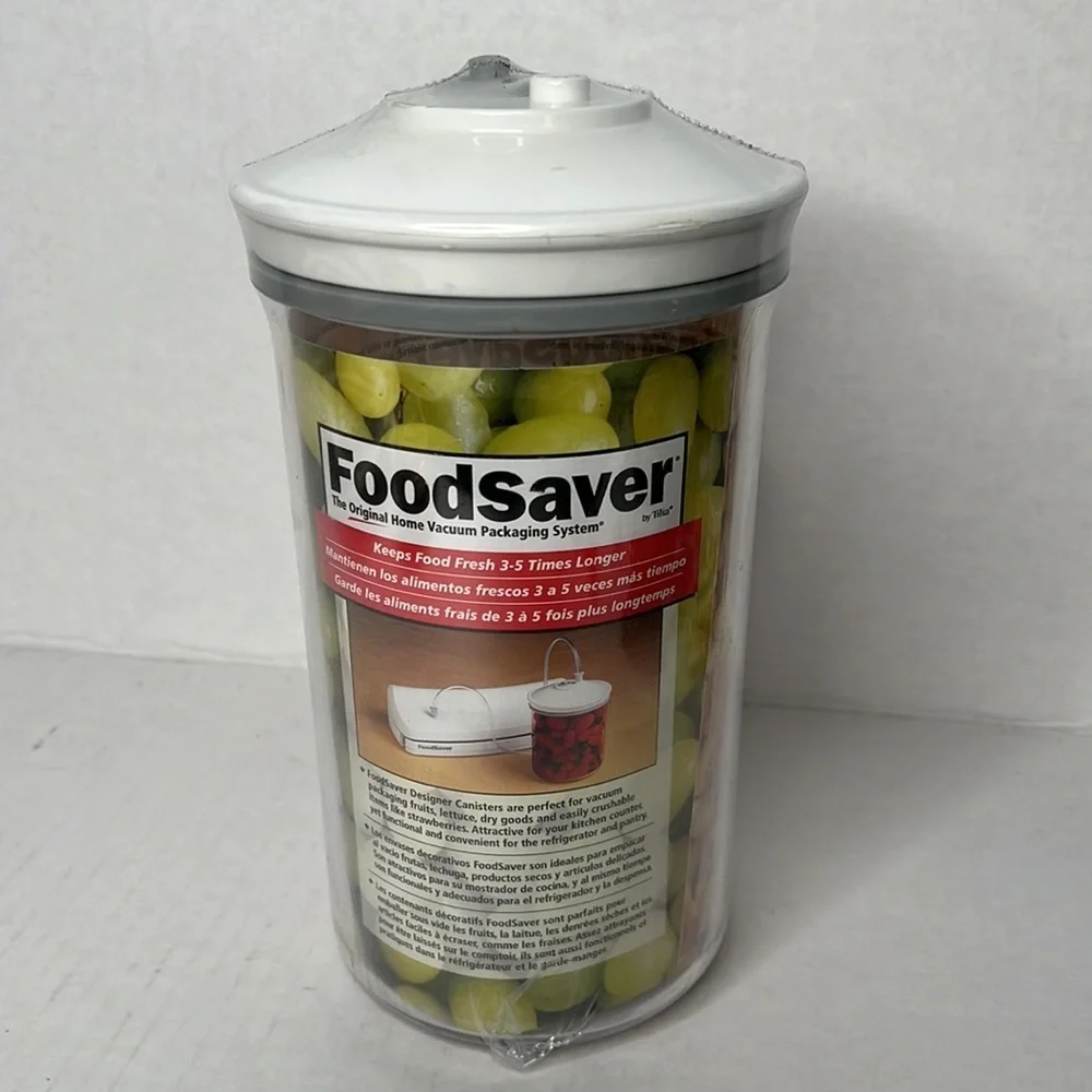 New Sealed FoodSaver 1 Quart Canister Storage Vacuum System Container 02-0030-00